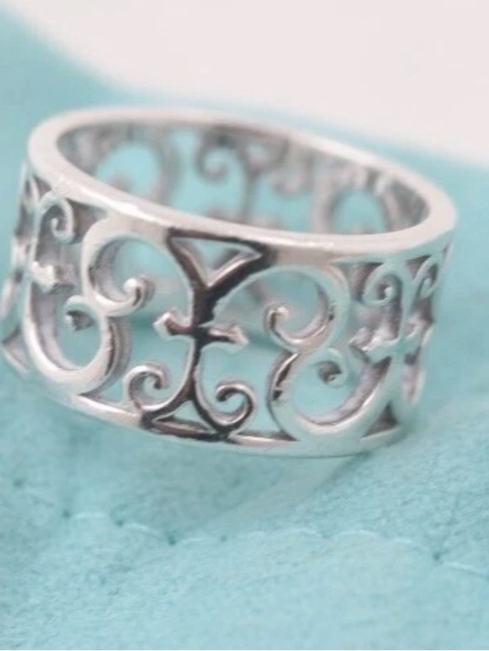 Authenticated Tiffany & Co Enchant Scroll Ring Rare Sterling Silver 925 Sz 6.25 - Picture 6 of 10